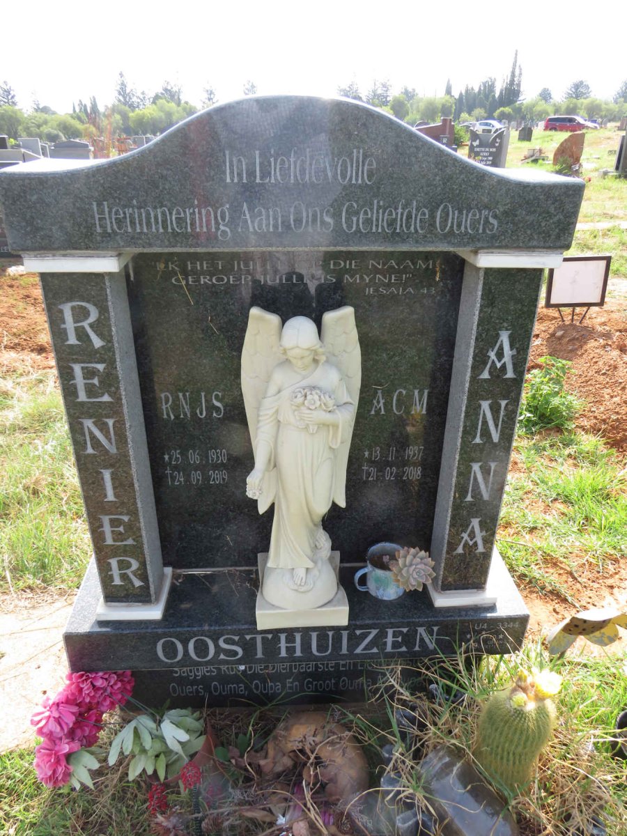OOSTHUIZEN R.N.J.S. 1930-2019 & A.C.M. 1937-2018