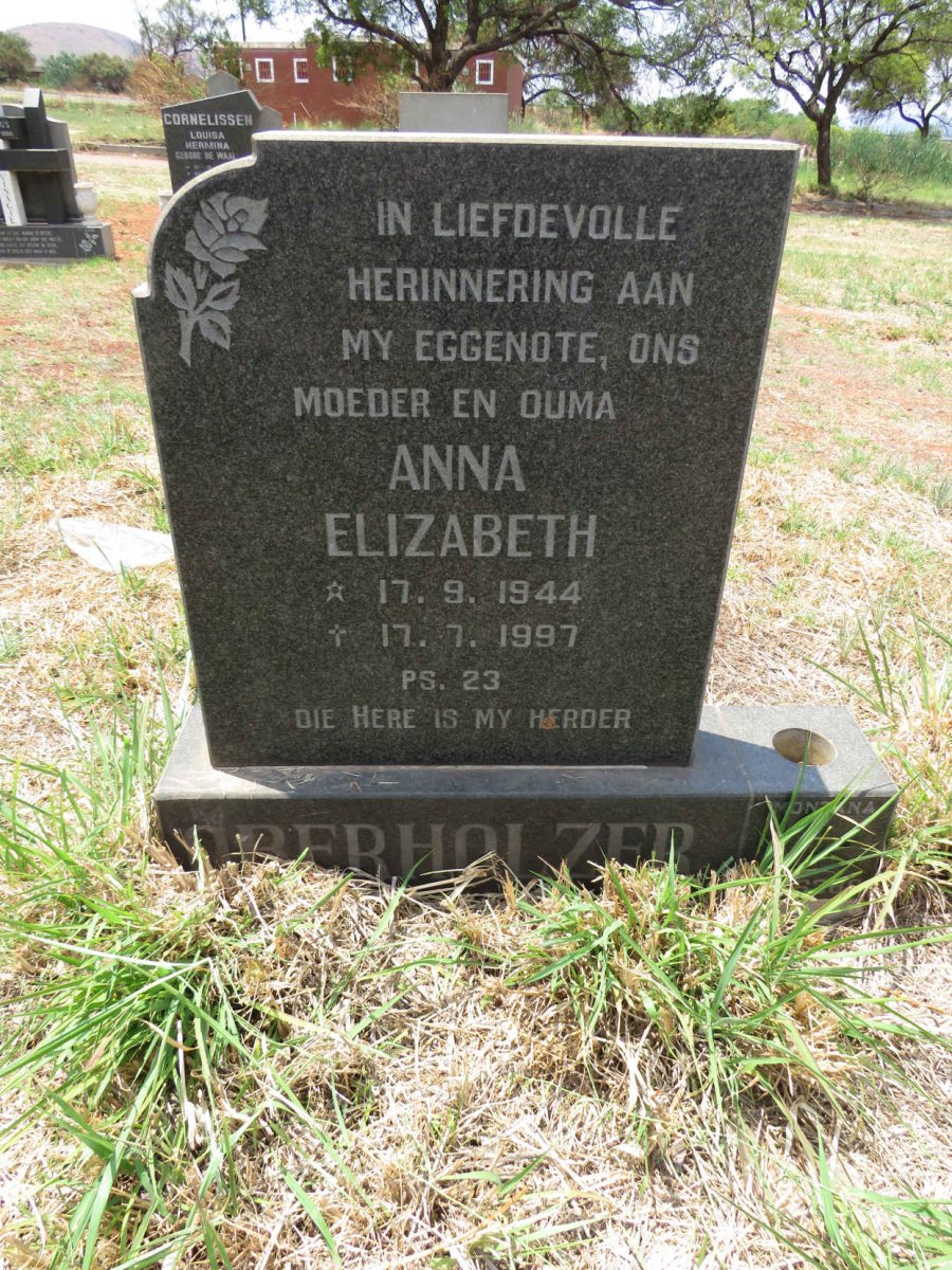 OBERHOLZER Anna Elizabeth 1944-1997