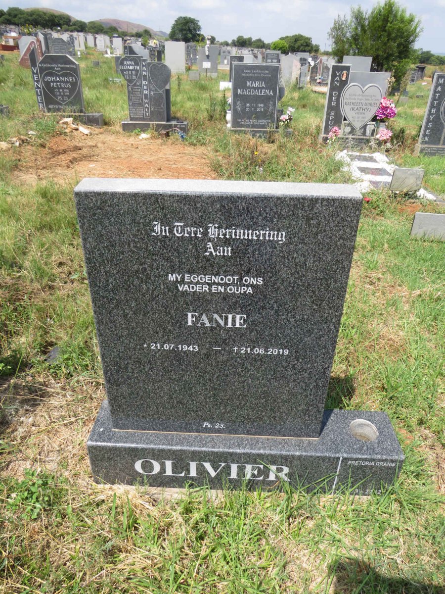 OLIVIER Fanie 1943-2019