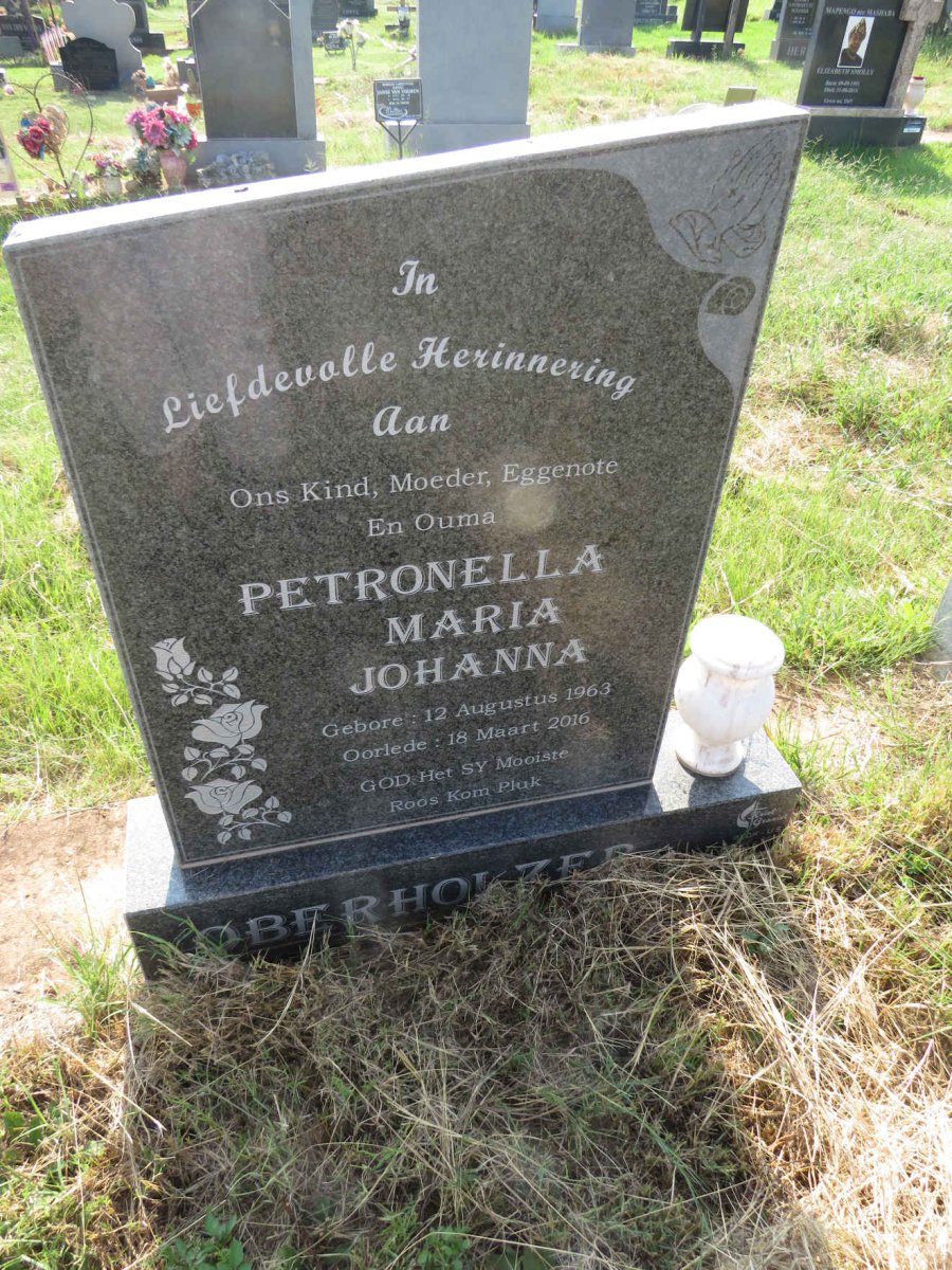 OBERHOLZER Petronella Maria Johanna 1963-2016