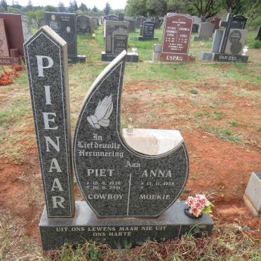 PIENAAR Piet 1936-2001 & Anna 1938-