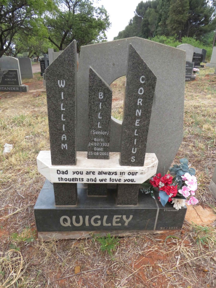 QUIGLEY William Cornelius 1933-2003