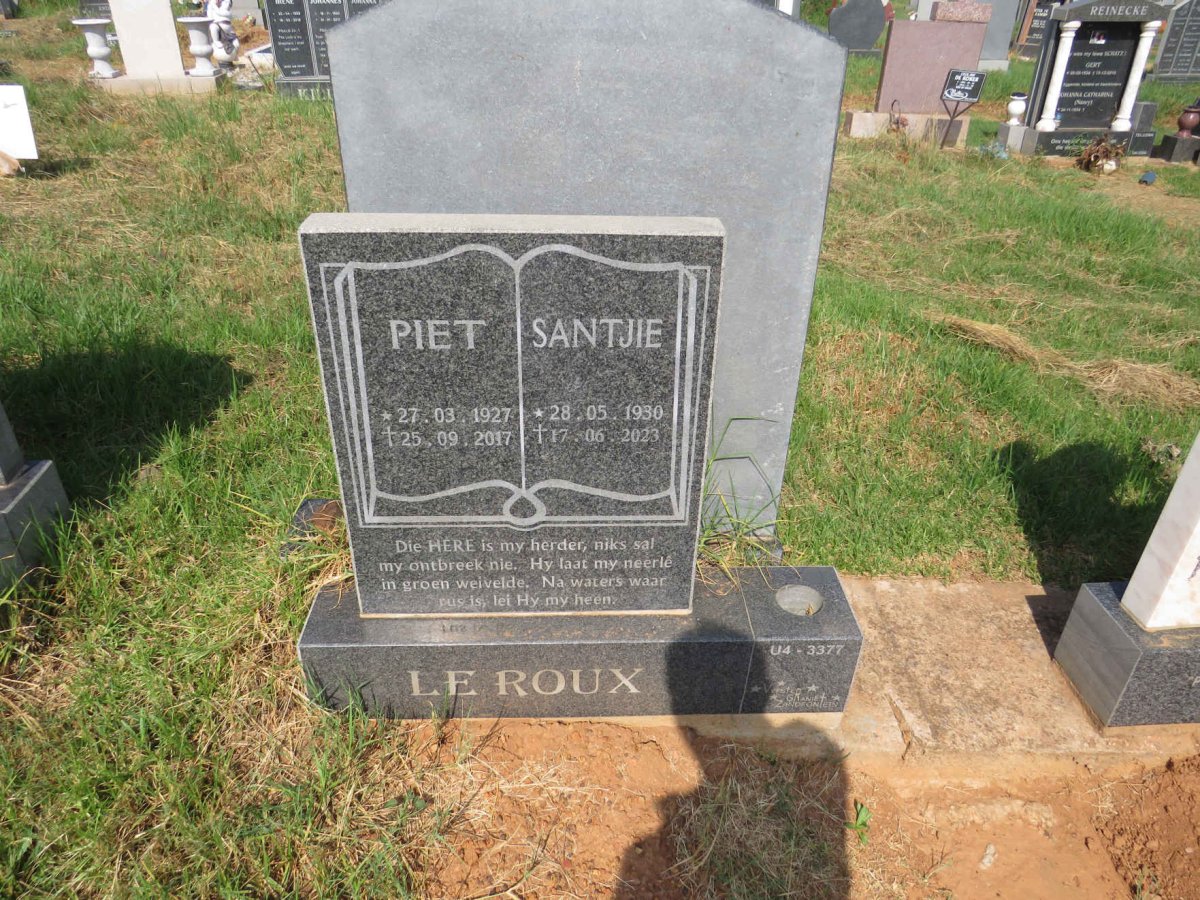 ROUX Piet, le 1927-2017 & Santjie 1930-2023