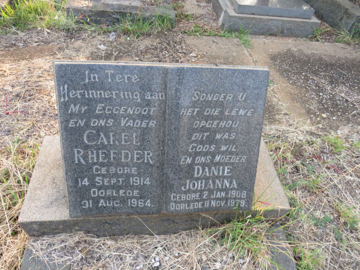 RHEEDER Carel 1914-1964 & Danie Johanna 1908-1979