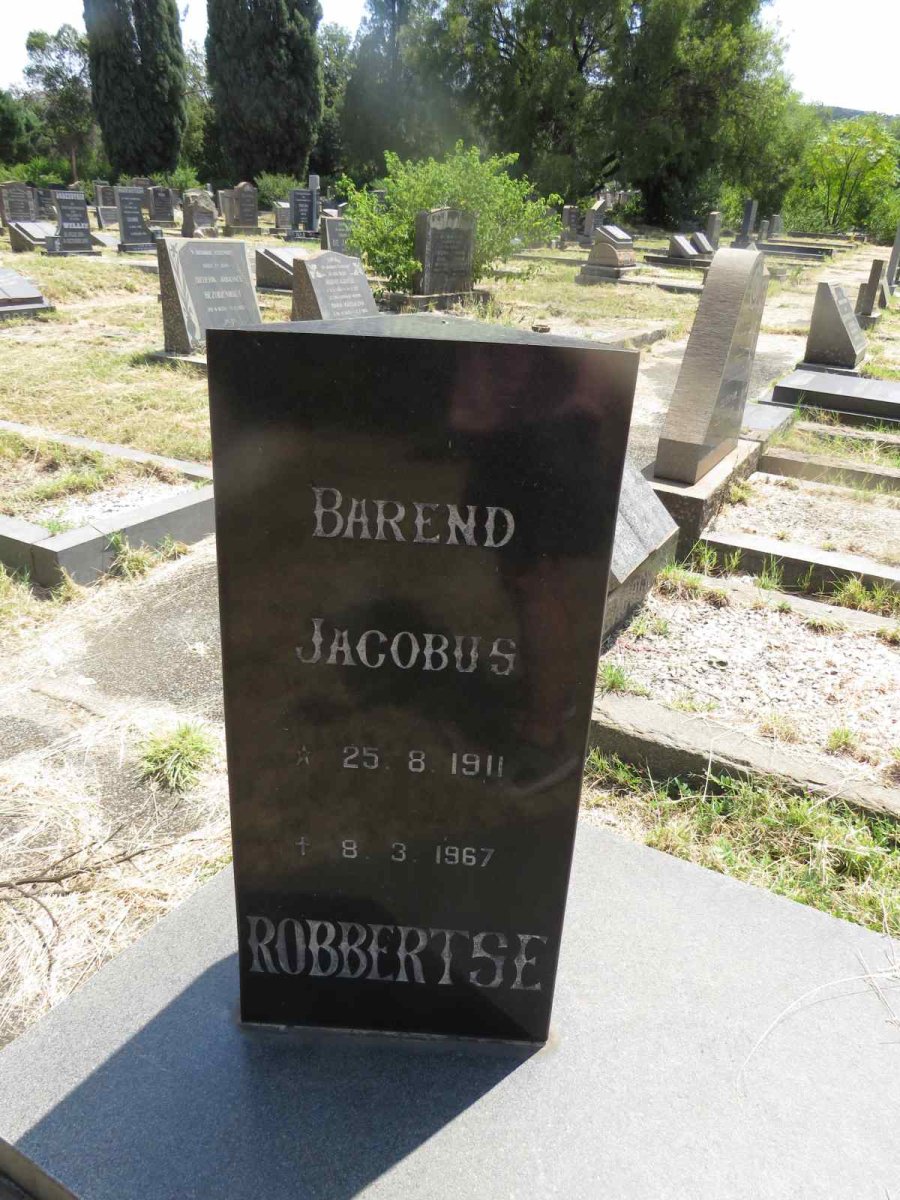 ROBBERTSE Barend Jacobus 1911-1967