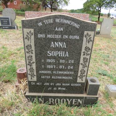 ROOYEN Anna Sophia, van 1905-1997