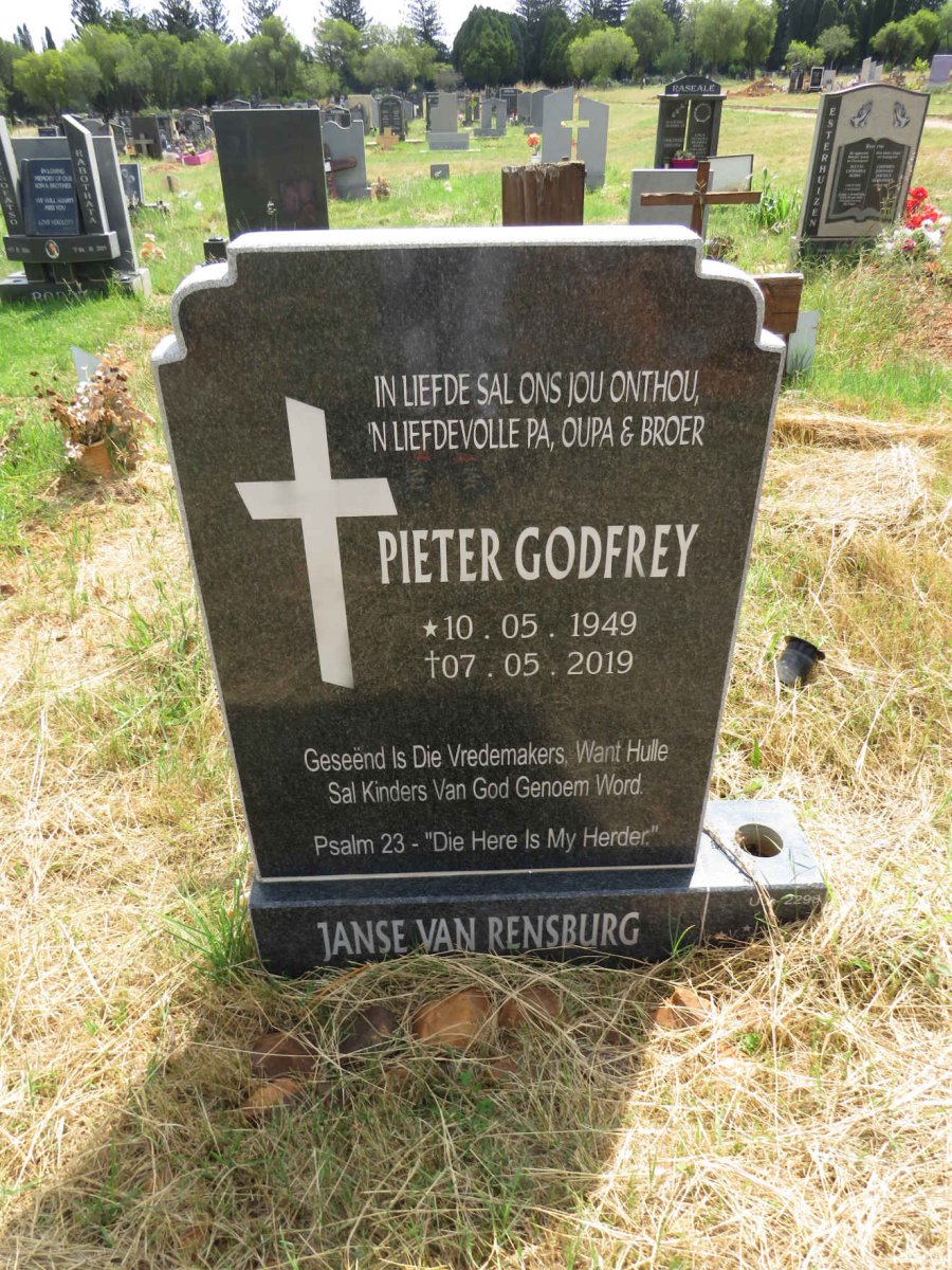 RENSBURG Pieter Godfrey, Janse van 1949-2019