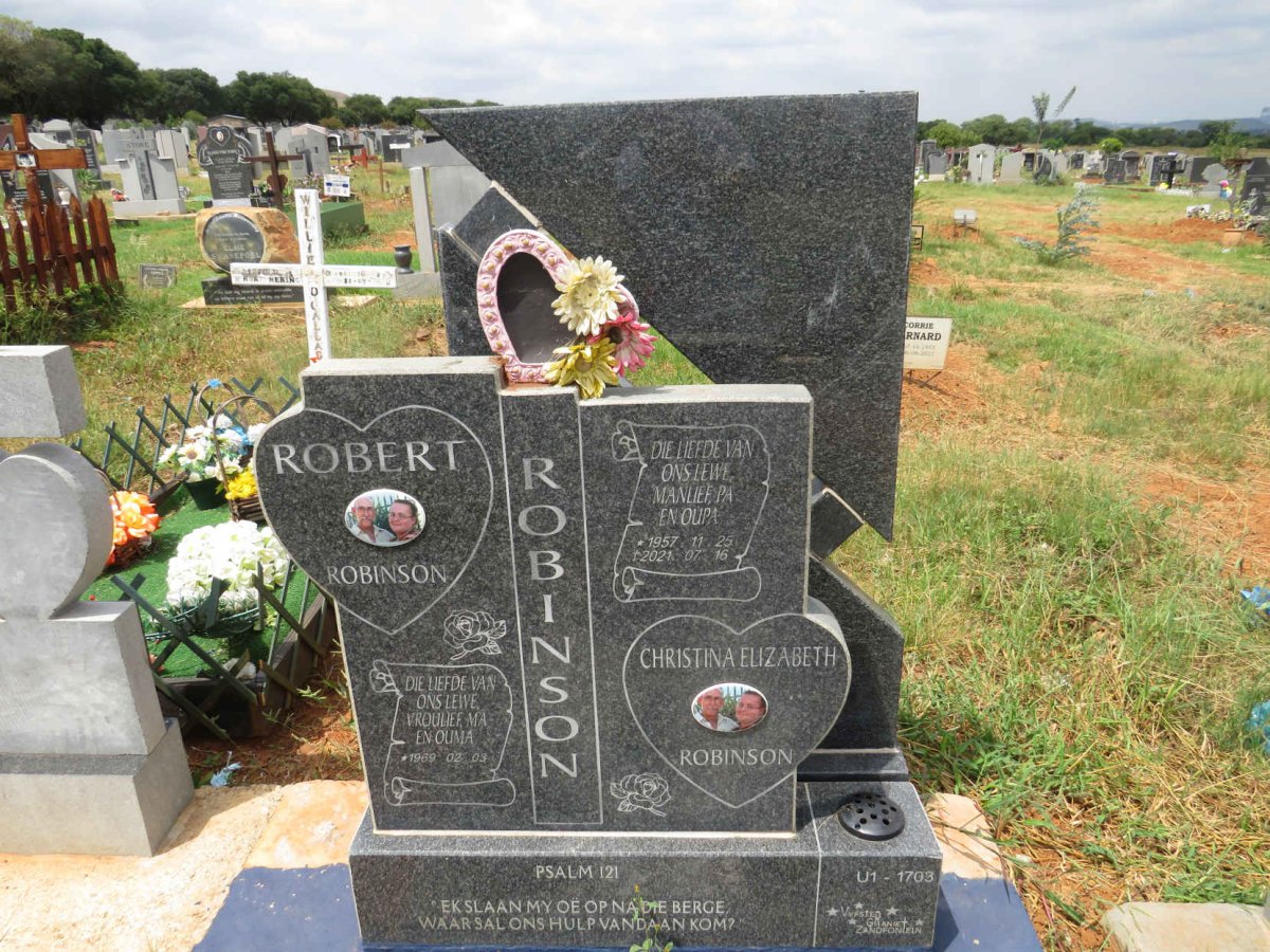 ROBINSON Robert 1957-2021 & Christina Elizabeth 1969- 