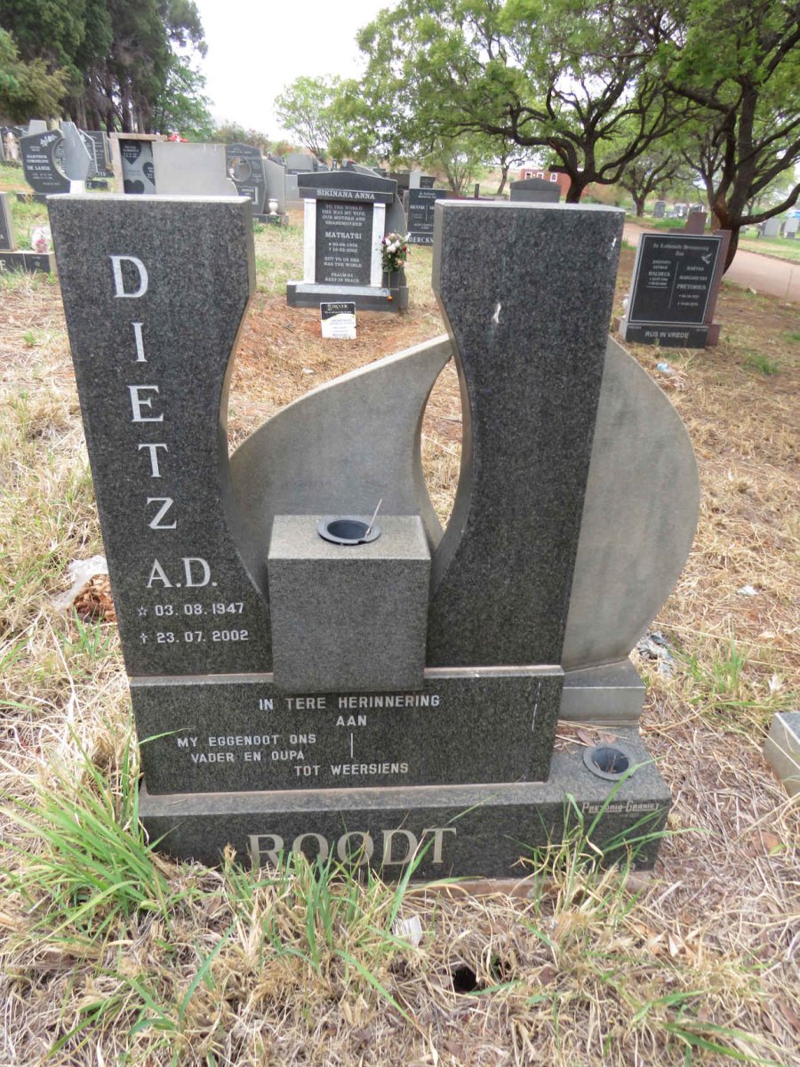 ROODT Dietz A.D. 1947-2002