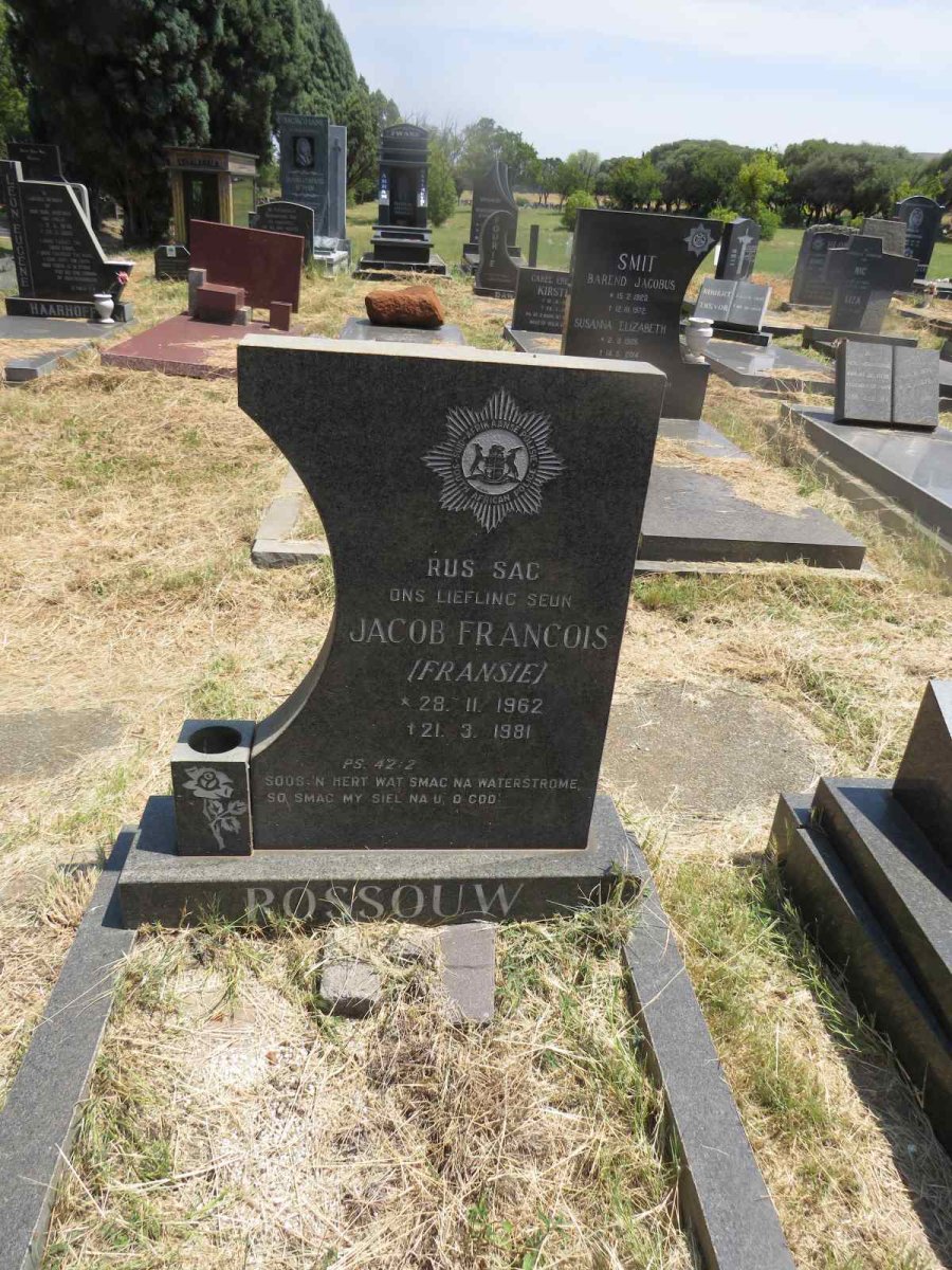 ROSSOUW Jacob Francois 1962-1981