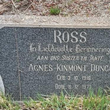 ROSS Agnes Kinmont Duncan 1918-1973