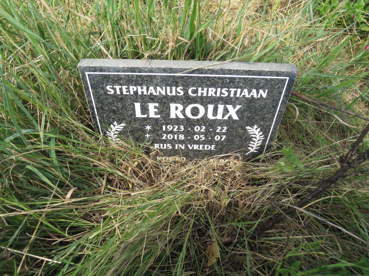 ROUX Stephanus Christiaan, le 1923-2018