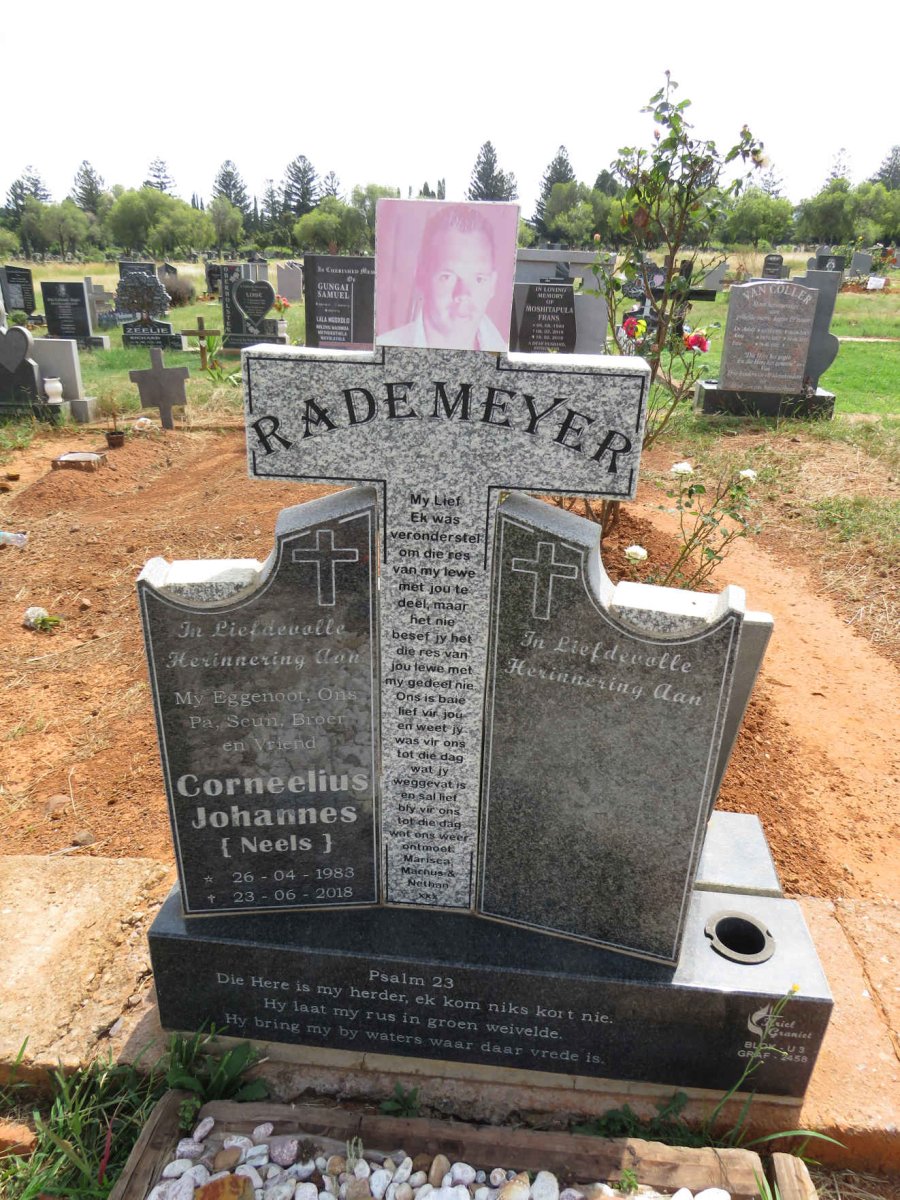 RADEMEYER Corneelius Johannes 1983-2018