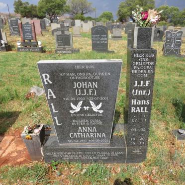 RALL J.J.F. 1933-2001 & Anna Catharina 1947-2022 :: RALL J.J.F. 1956-2013