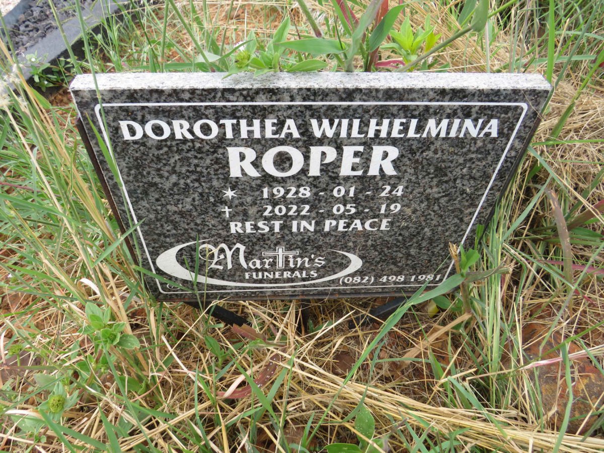 ROPER Dorothea Wilhelmina 1928-2022