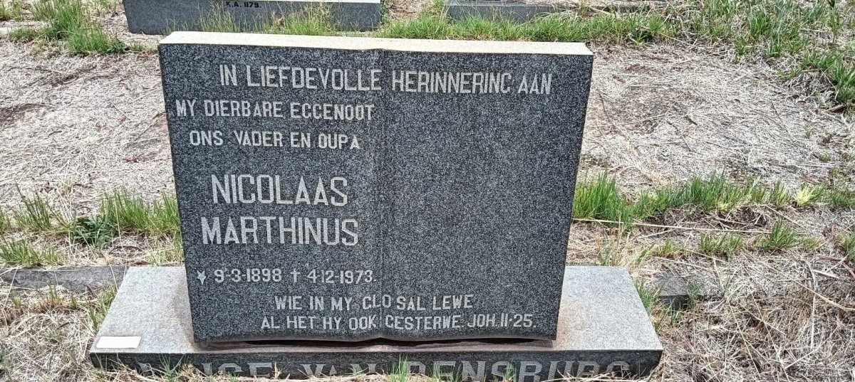RENSBURG Nicolaas Marthinus, Janse van 1898-1973