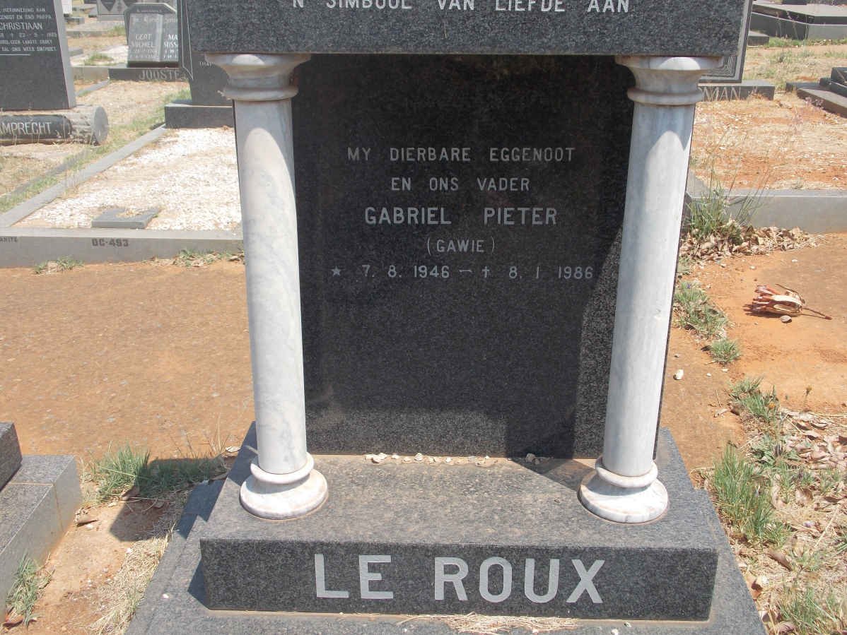ROUX Gabriel Pieter, le 1946-1986