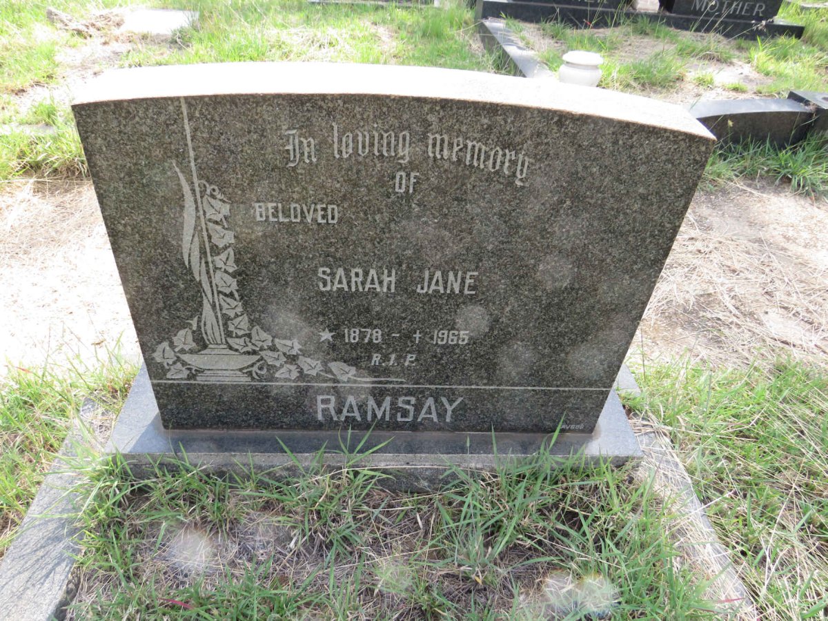 RAMSAY Sarah Jane 1878-1965