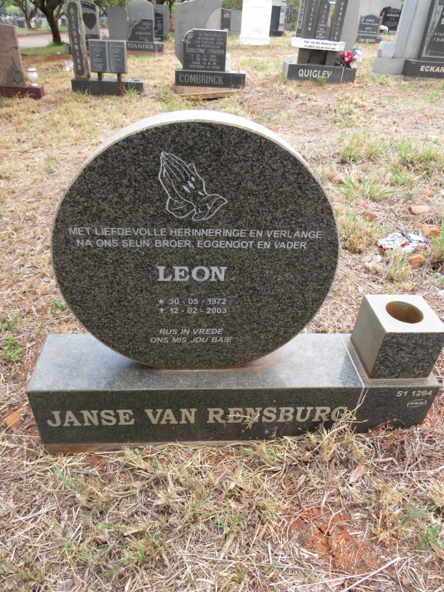 RENSBURG Leon, Janse van 1972-2003