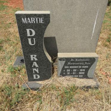 RAND Martie, du 1915-1999