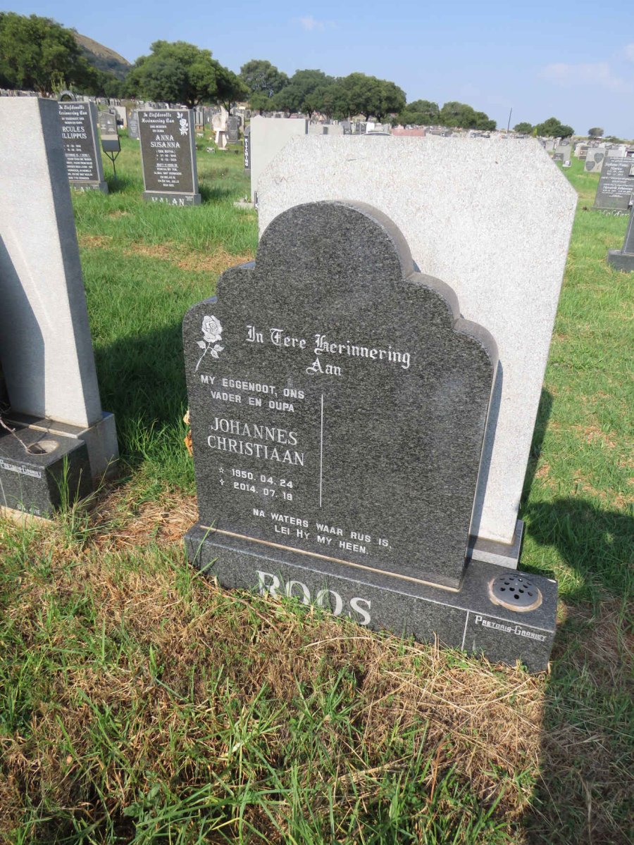 ROOS Johannes Christiaan 1950-2014