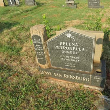 RENSBURG Willem Cornelius, Janse van 1929- & Helena Petronella 1930-1998