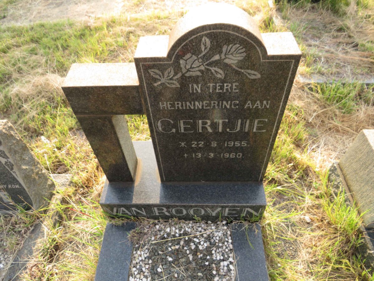 ROOYEN Gertjie, van 1955-1960