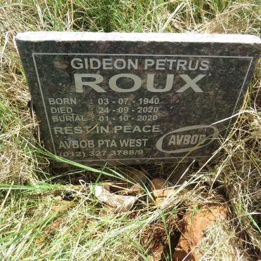 ROUX Gideon Petrus 1940-2020