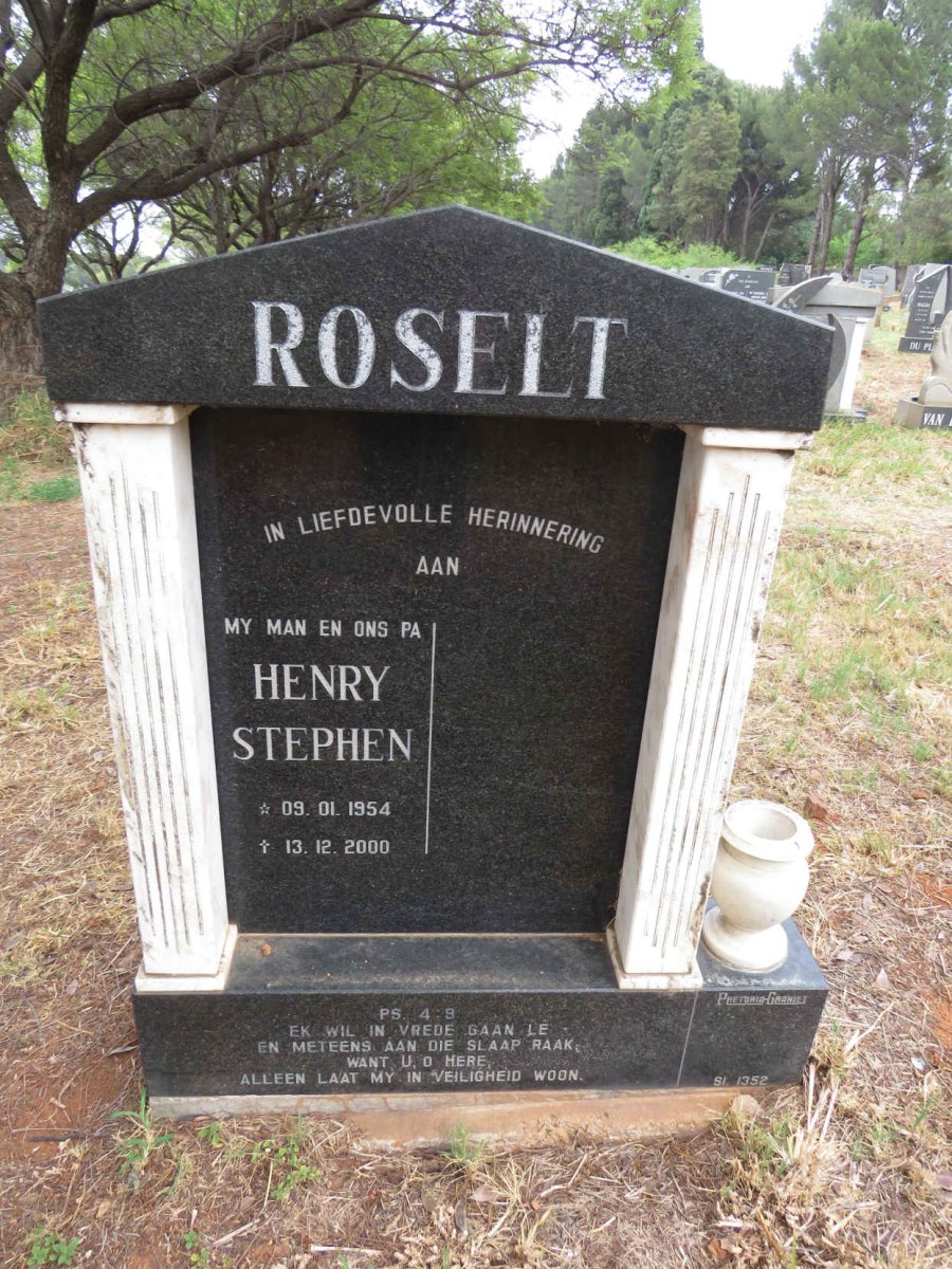 ROSELT Henry Stephen 1954-2000