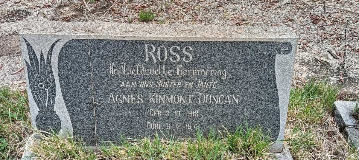 ROSS Agnes Kinmont Duncan 1918-1973