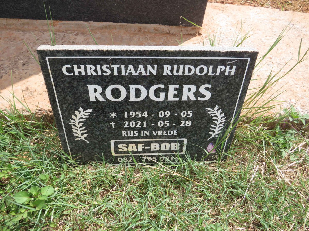 RODGERS Christiaan Rudolph 1954-2021