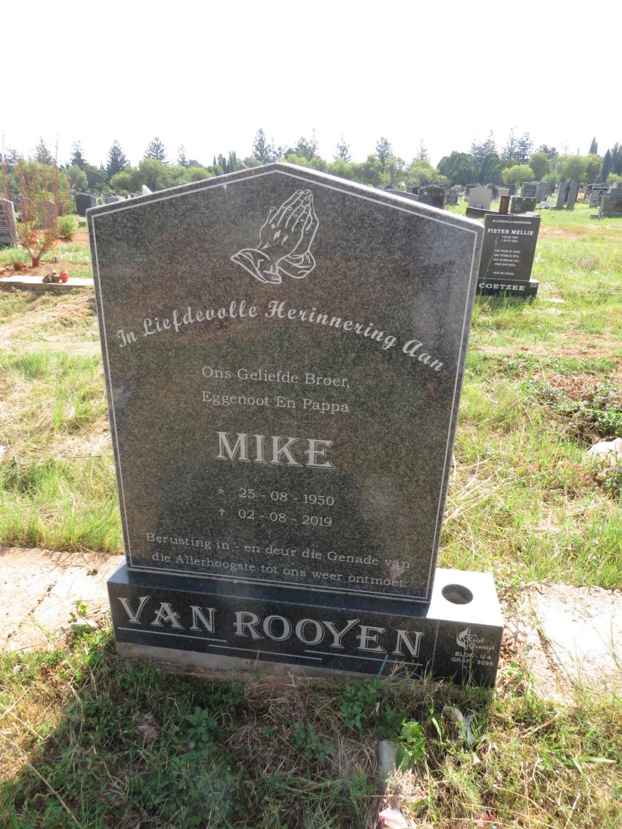 ROOYEN Mike, van 1950-2019