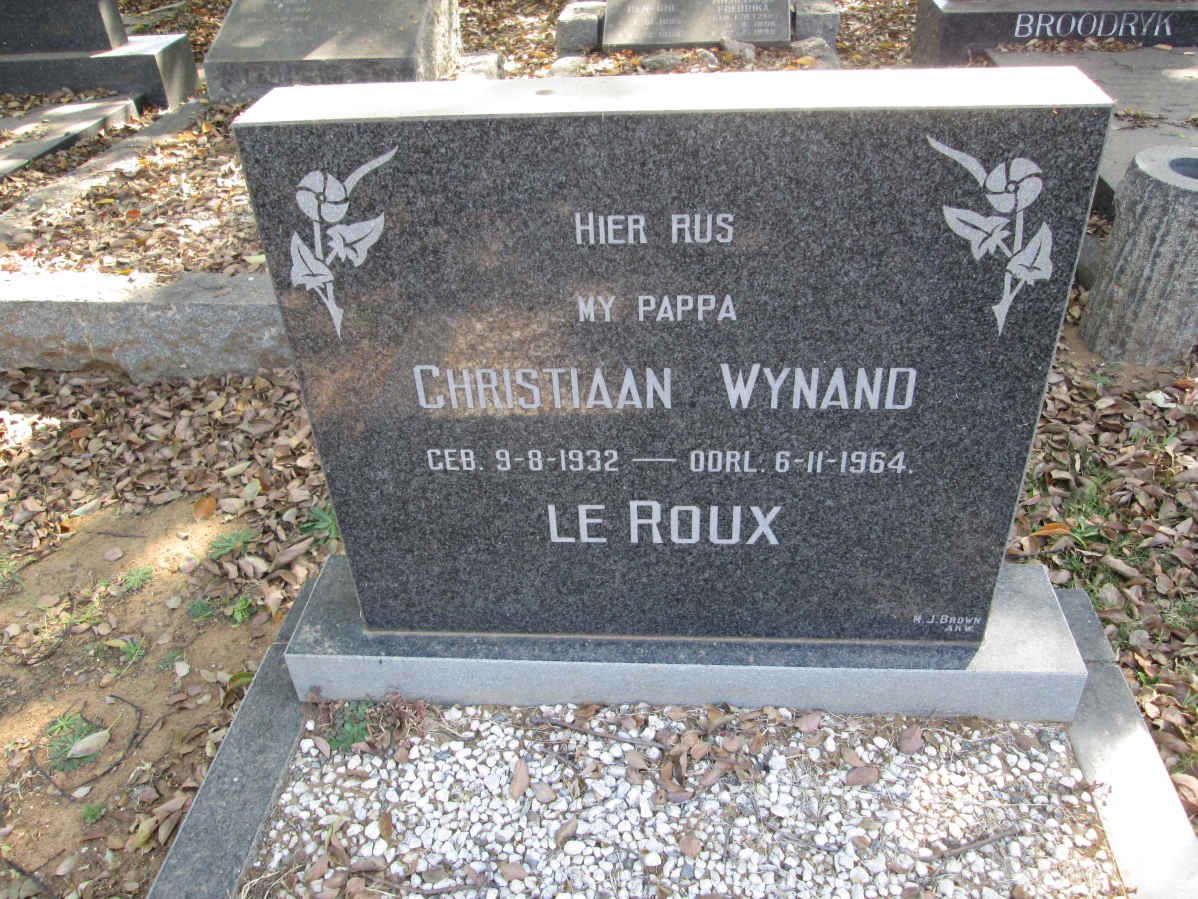 ROUX Christiaan Wynand, le 1932-1964