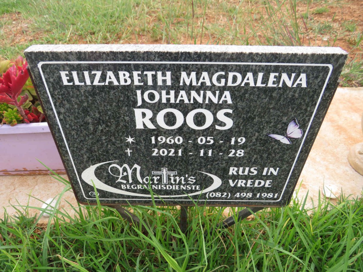ROOS Elizabeth Magdalena Johanna 1960-2021