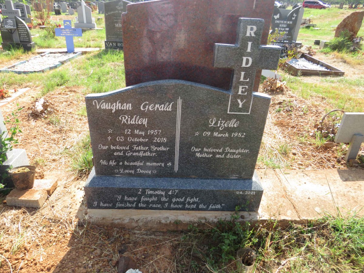 RIDLEY Vaughan Gerald 1957-2018 :: RIDLEY Lizelle 1982- 