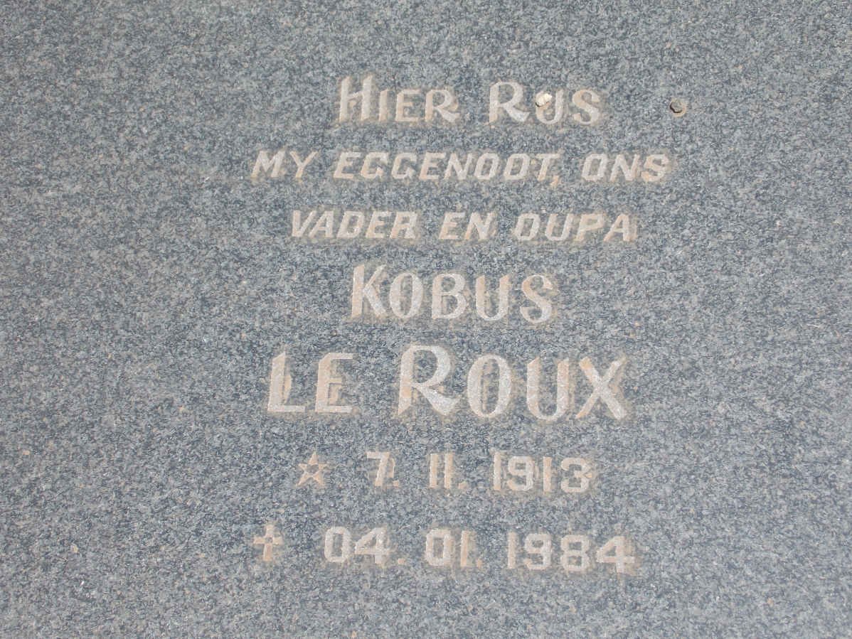 ROUX Kobus, le 1913-1984