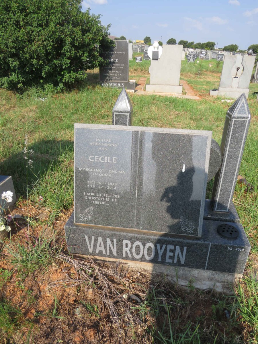 ROOYEN Cecile, van 1939-2014