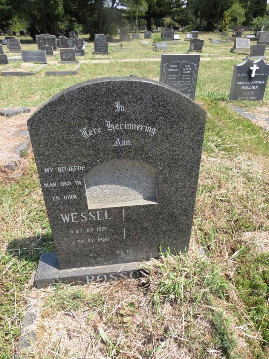ROSSOUW Wessel 1921-1996