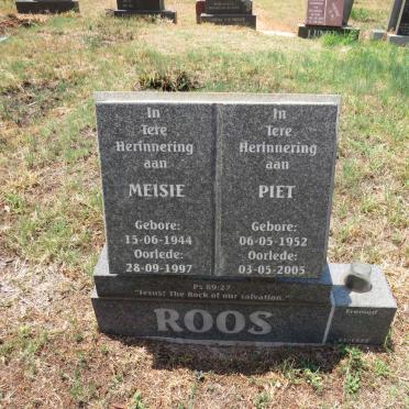 ROOS Meisie 1944-1997 :: ROOS Piet 1952-2005