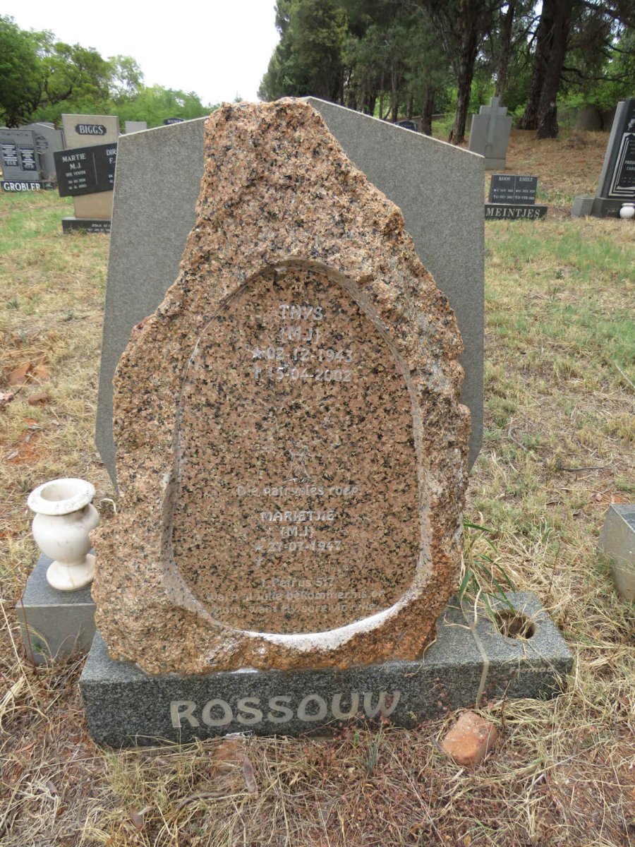 ROSSOUW M.J. 1943-2002 & M.J. 1947 _1