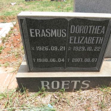 ROETS Erasmus 1926-1998 & Dorothea Elizabeth 1929-2007