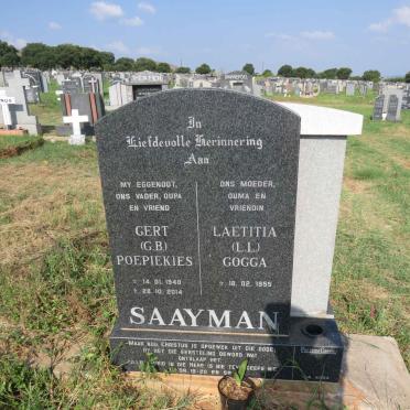 SAAYMAN G.B. 1940-2014 & L.L. 1955-