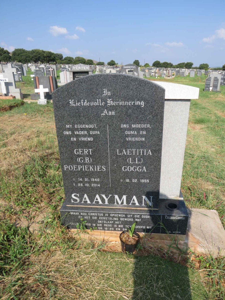 SAAYMAN G.B. 1940-2014 & L.L. 1955-