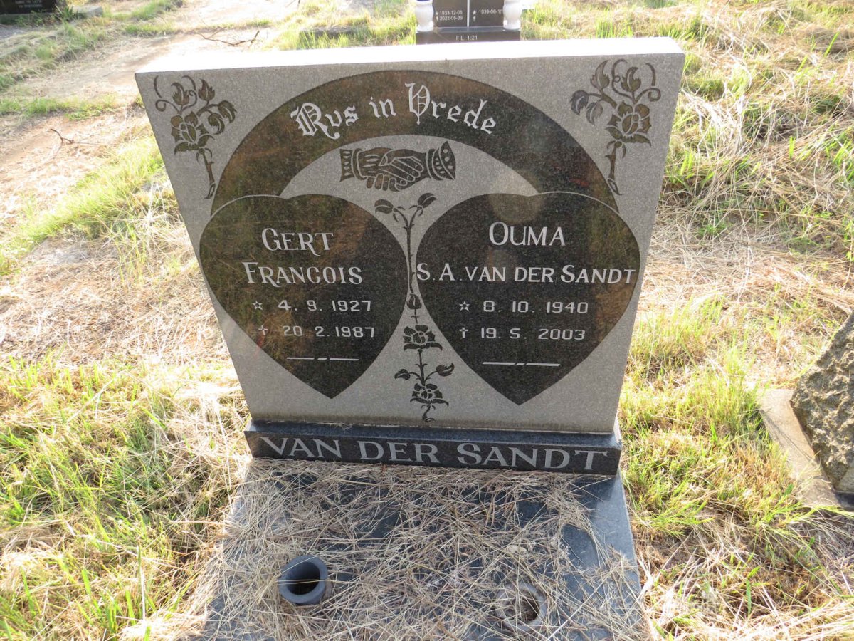 SANDT Gert Francois, van der 1927-1987 & S.A. 1940-2003