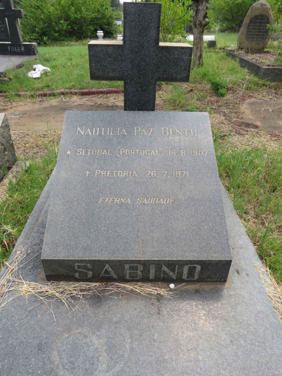 SABINO Nautilia Paz Bento 1907-1971