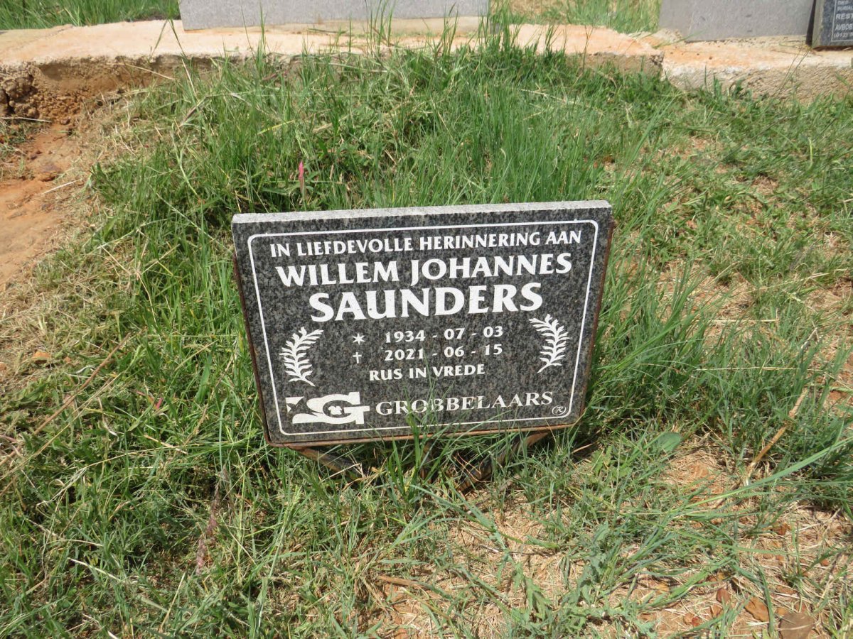 SAUNDERS Willem Johannes 1934-2021