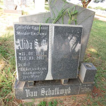 SCHALKWYK Alida S.M., van 1934-2011
