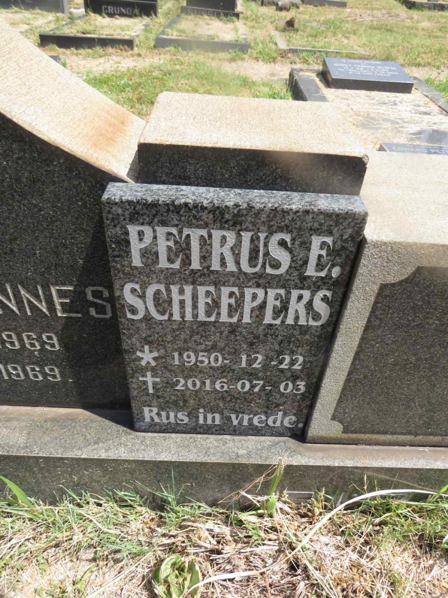SCHEEPERS Petrus E. 1950-2016