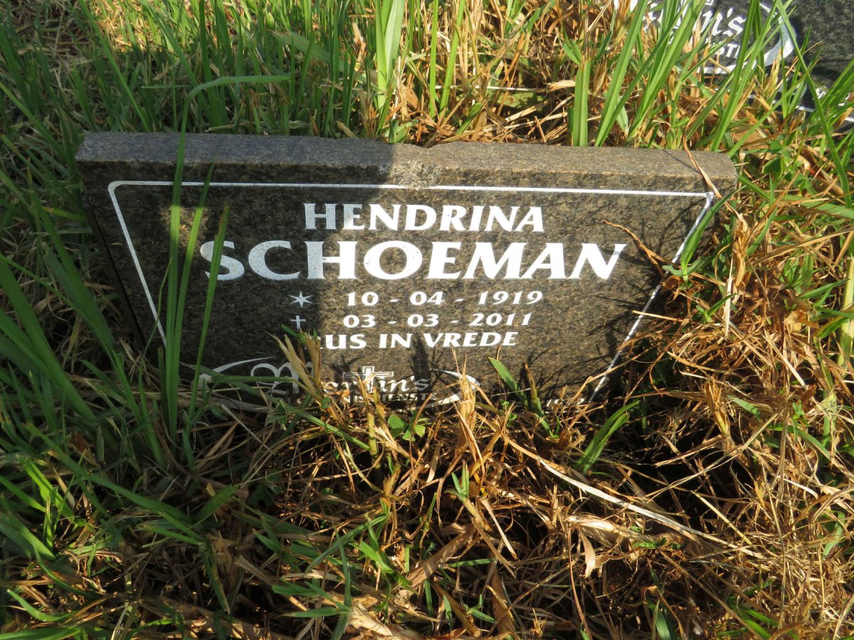 SCHOEMAN Hendrina 1919-2011