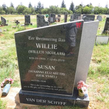 SCHYFF Willem Nicolaas, van der 1935-2019 & Susanna Elizabeth YSSEL 1936- 